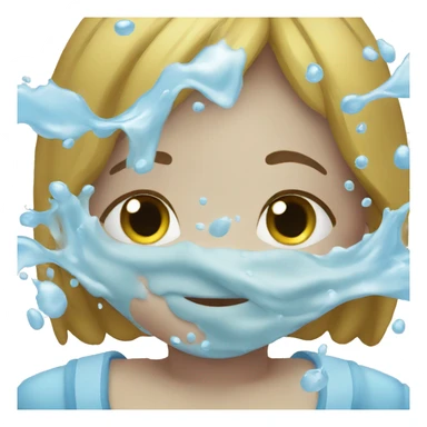 child washing face sticker
