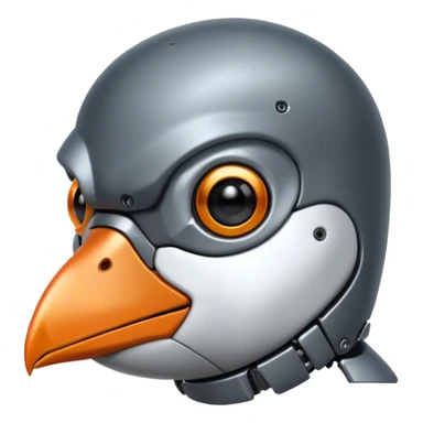 a linux penguen half face terminator sticker