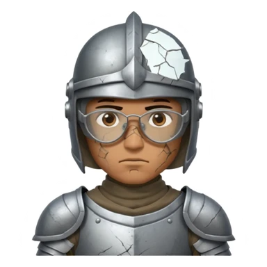 Knights with Glasses: Knight with cracked lenses after battle



















 sticker