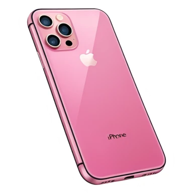 Create me a pink iPhone 17 pro image with the screen in a straight position. png. With one phone not too and it needs to show the front side screen! sticker