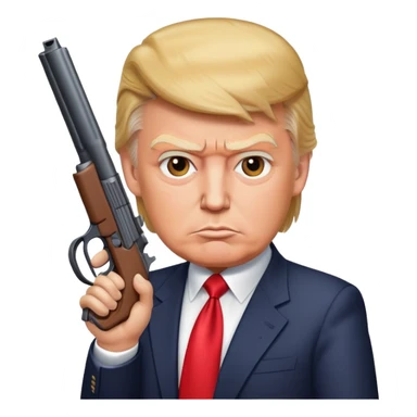 Donald Trump With a gun￼ sticker