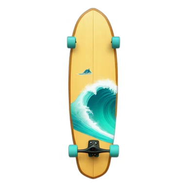 surf longboarding in wave making hang ten sticker