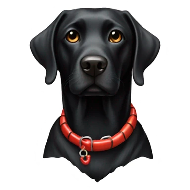 Black lab dog with lobster collar sticker