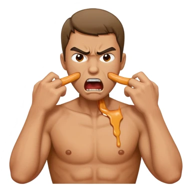 Guy choking himself angry sticker