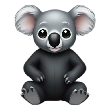 koala in black rubber suit sticker