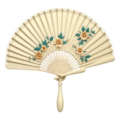 Fan: An open, handheld fan, often associated with opera or classic theatre sticker