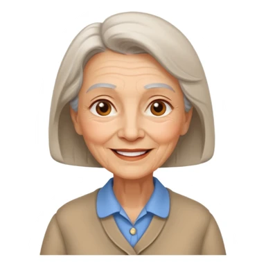 In medieval fairy tales, a kind and amiable grandmother dressed in plain clothes sticker