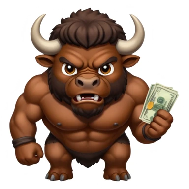 Angry buffalo, taking my money sticker
