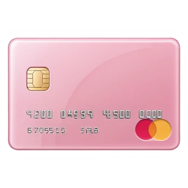 aesthetic light pink bank card facing forward sticker