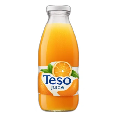 Tesco value orange juice sticker