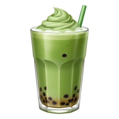 matcha latte with boba and ice without sticks and add a lil coffee  sticker