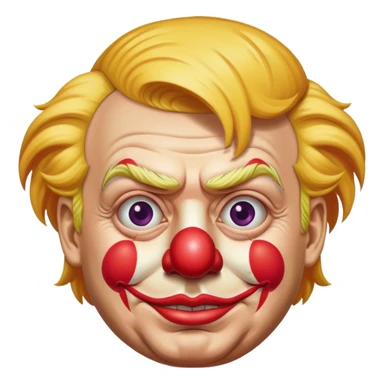 Donald trump as a clown realistic  sticker
