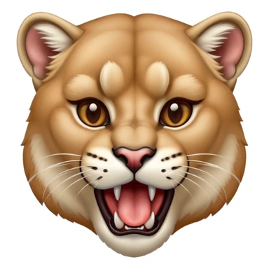 cougar sticking its tounge out sticker