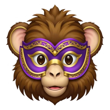 a monkey wearing masquerade sticker