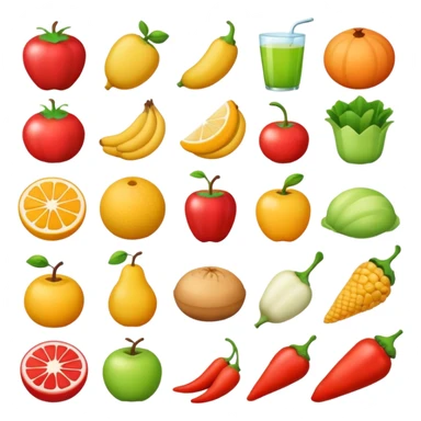 create me an image for a vertical in my super app, food vertical no human, food elements only sticker
