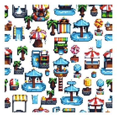 water park fun fair sticker