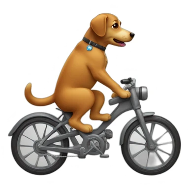 dog ride on the bike sticker