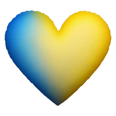 Yellow and blue ombré heart sticker
