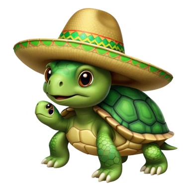 Tortuga con sombrero sticker