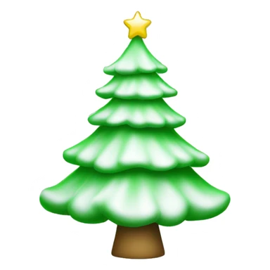 white christmas tree with green bows sticker