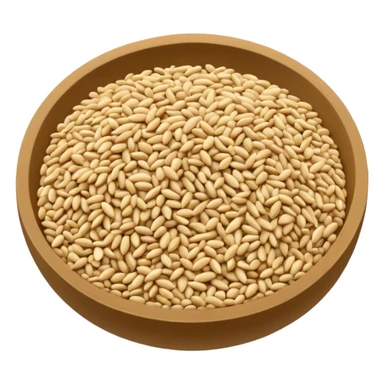 a bunch of sesame seeds, without a bowl sticker