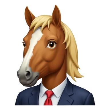 Donald trump with a horse sticker