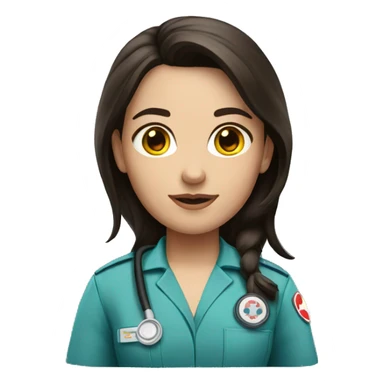 Brunette paramedic sticker