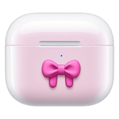 pink airpods max with bow sticker