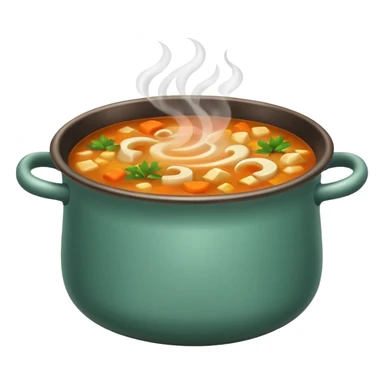 A pot of soup  sticker
