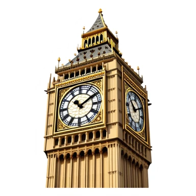 Cinematic Realistic Big Ben Landmark Emoji, showcasing the historic clock tower in exquisite detail rendered with dynamic lighting and rich textures that highlight its timeless grandeur. sticker