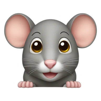 mouse with small nouse and eyes sticker