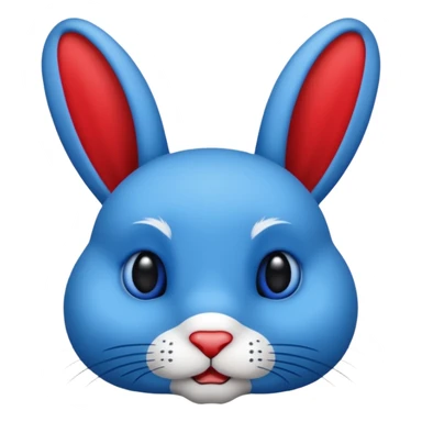 Un lapin extrêmement terrifiant bleu et noir  sticker