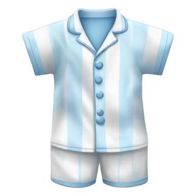 pajamas cute with colour of soft sweet blue and white sticker