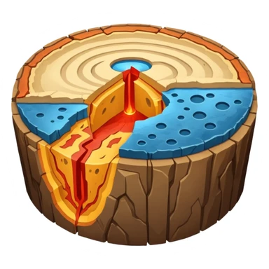 Earth's crust, mantle, and core sticker