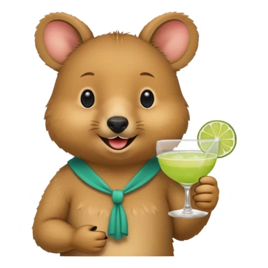 quokka having margarita sticker
