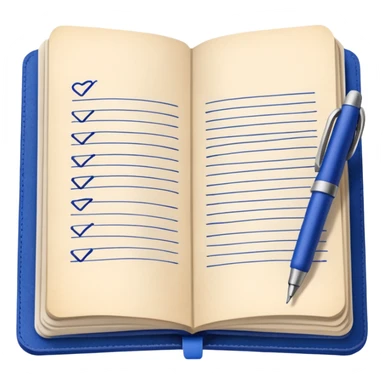 A hand riting in a field notes journal sticker