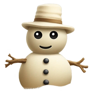 Sandman, like a snowman but with sand for australian christmas sticker