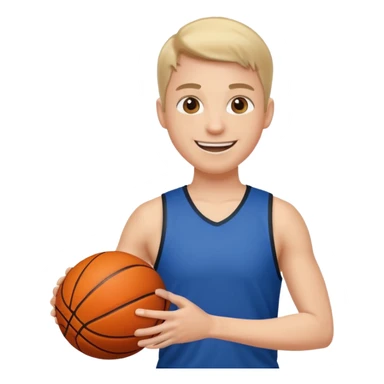 physical education teacher, energetic, holding a ball sticker