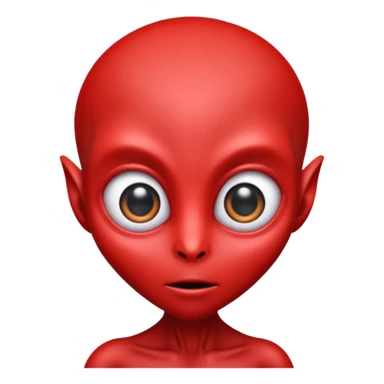 red alien sticker