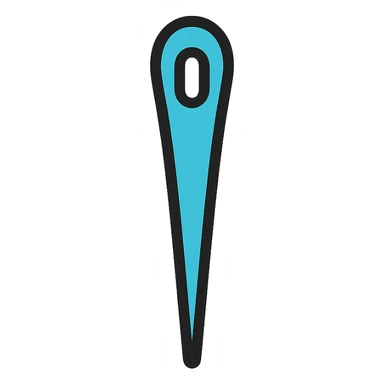 sewing needle with a hole sticker