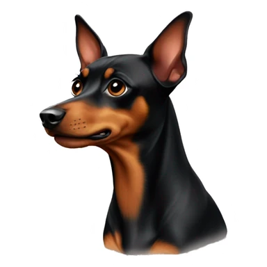 Black and rust Pinscher sticker