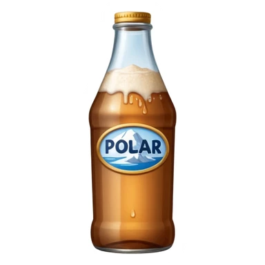 generates a sticker of a "Maltin Polar" malt bottle with a transparent background sticker