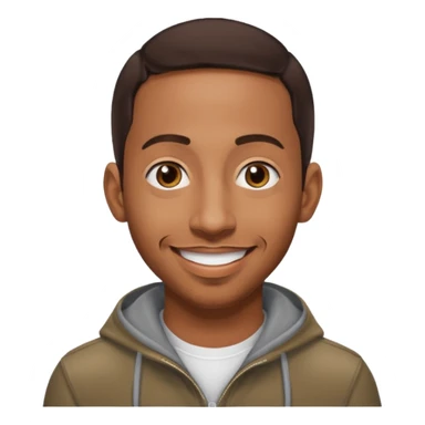 Ludacris with dark brown hair sticker