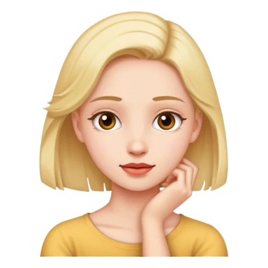 Girl holding her neck sticker