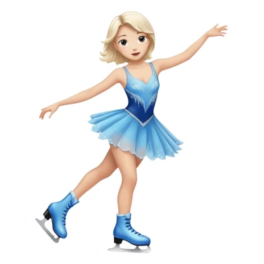 buz pıstının ustunde kayan,yarısma ıcın elbıse gıymıs ve artıstık hareketler yapan kadın emojısı  sticker