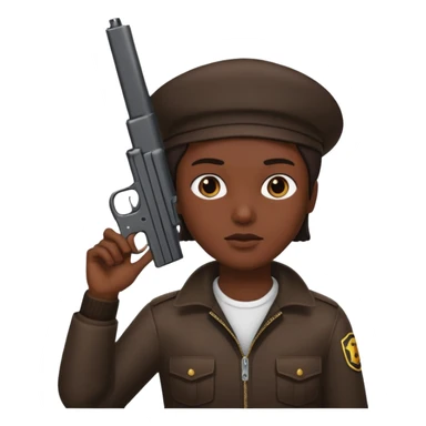 A person with a gun to their head sticker