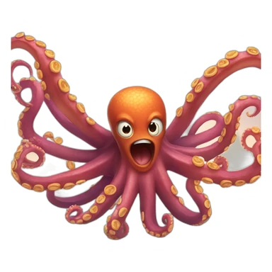 An Octopus winning a fight agaisnt a Phoenix sticker