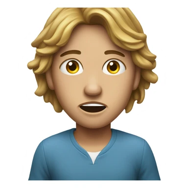 Crying running away  sticker