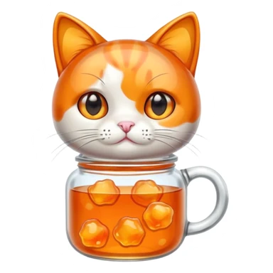 Jelly jar cat sticker