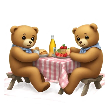 teddy bears having a picnic  sticker